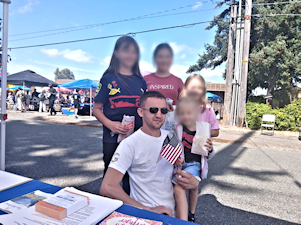 man kids blurred